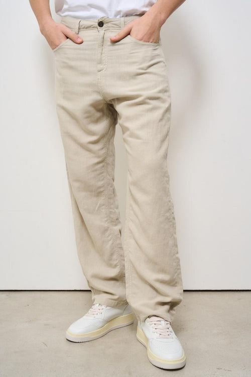 Jeans uomo in denim sabbia - 2