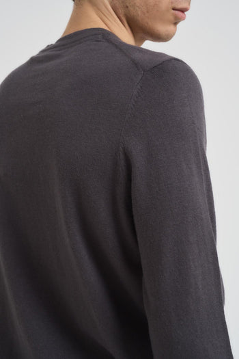 Maglia uomo girocollo grigio scuro - 4