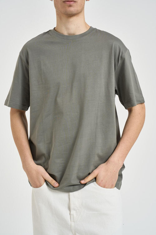 T-shirt uomo over verde militare