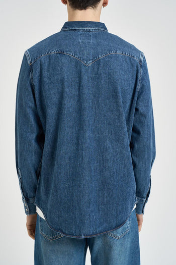Camicia uomo Barstow in denim blu - 3
