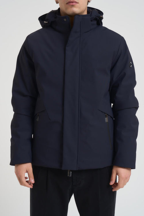 Giubbotto uomo con cappuccio blu