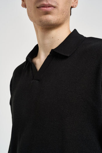 Polo uomo in maglia nera - 3