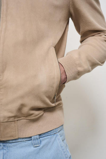 Men's sand suede jacket - 5