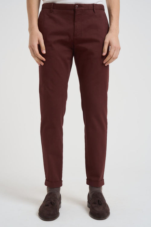 Pantalone uomo dritto bordeaux - 2