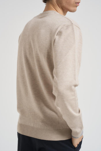 Maglia uomo girocollo beige - 4