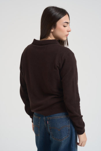 Polo donna marrone - 3