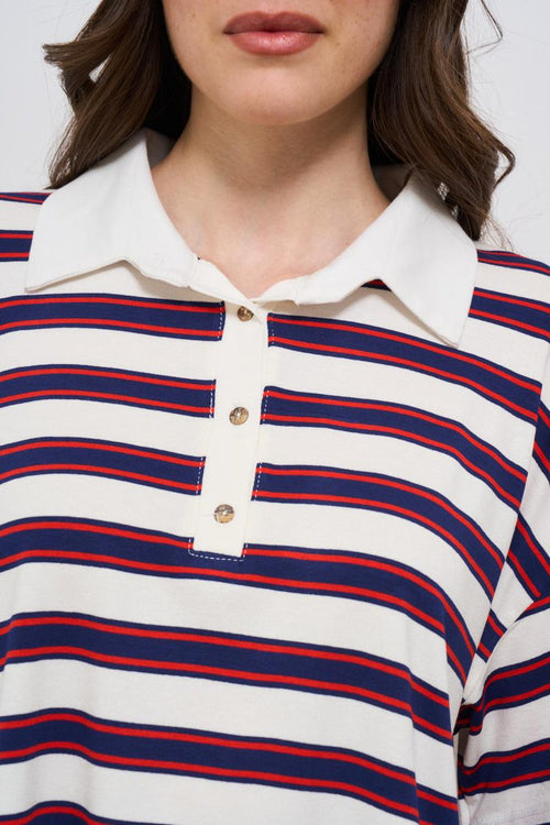 Polo donna a righe rosse - 2