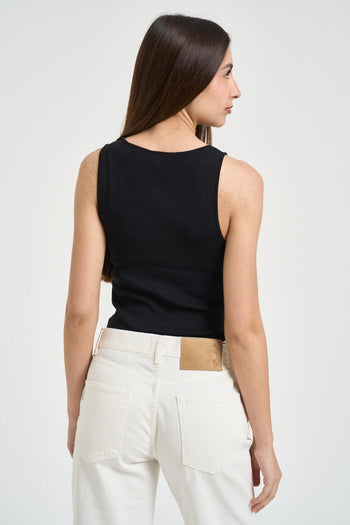 Top donna con dettaglio nero - 3