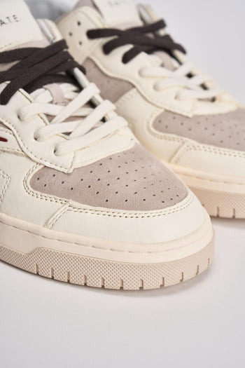 Sneakers uomo Torneo bianca e marrone - 4