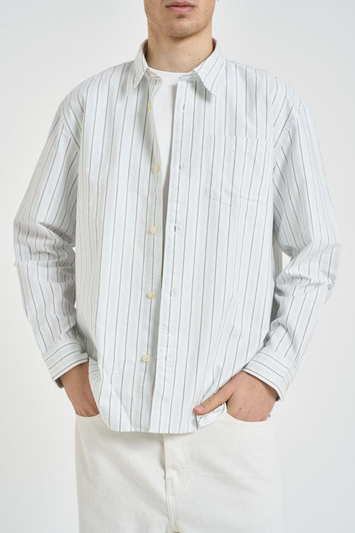 Camicia uomo a righe bianca