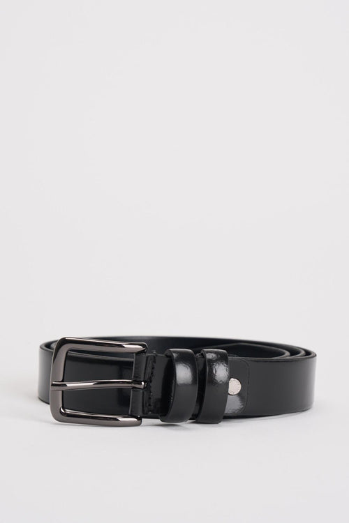 Cintura uomo in pelle nera