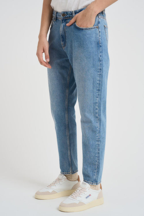 Jeans uomo Yellowstone cropped fit in denim chiaro