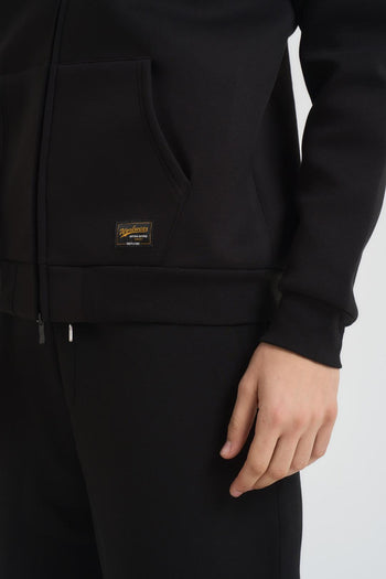 Felpa uomo con cappuccio nera - 4