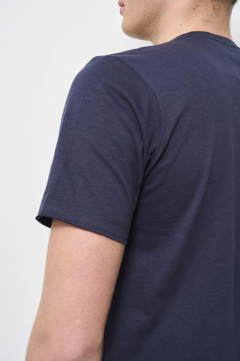 T-shirt uomo girocollo blu - 6