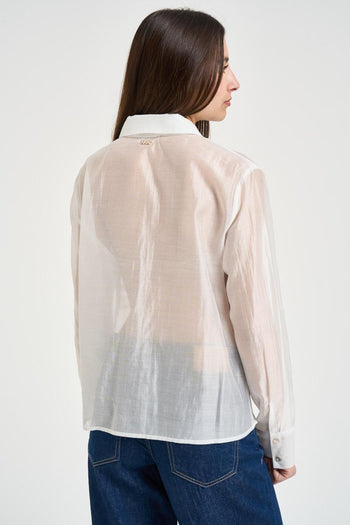 Camicia donna con nodo bianca - 3