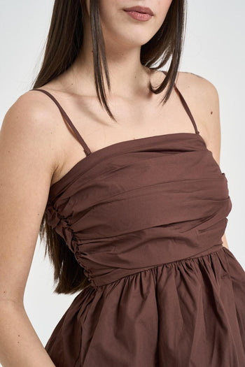 Top donna con spalline tabacco - 3