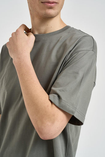 T-shirt uomo over verde militare - 3