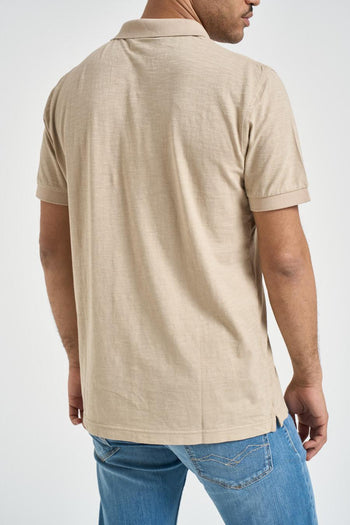 Polo uomo manica corta beige - 3