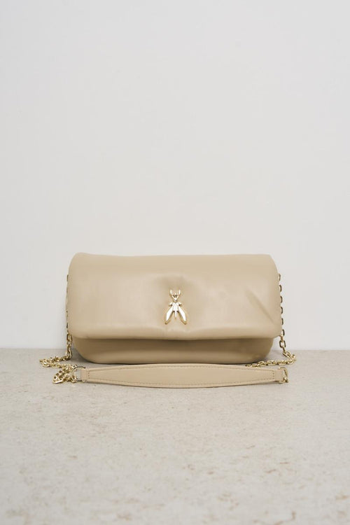 Beige women's shoulder bag