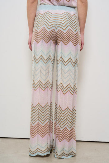 Pantalone donna in maglia multicolor - 4