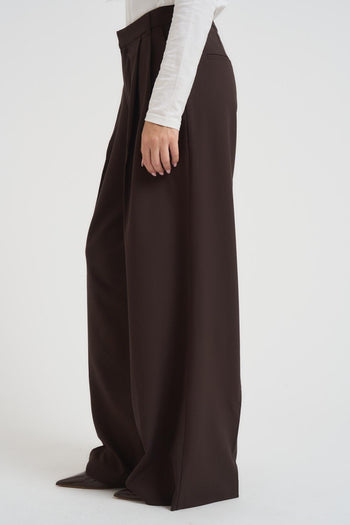 Pantalone donna over marrone - 3