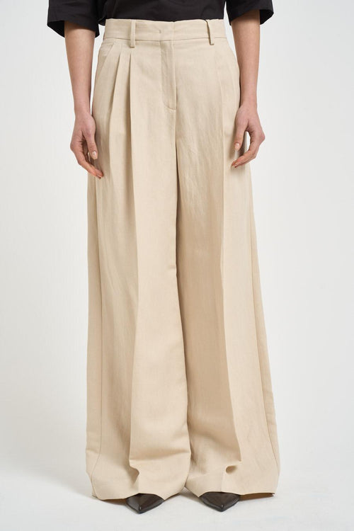 Pantalone donna ampio Veliero beige
