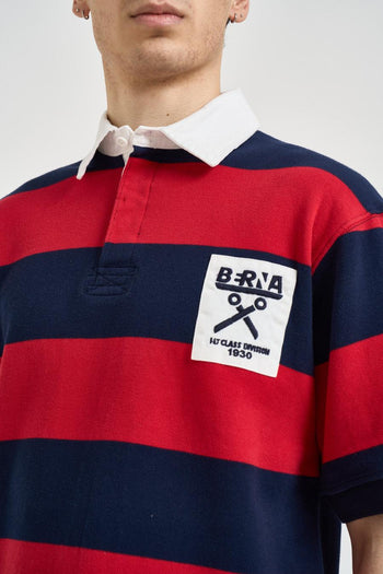 Polo uomo a righe rosse e blu - 3