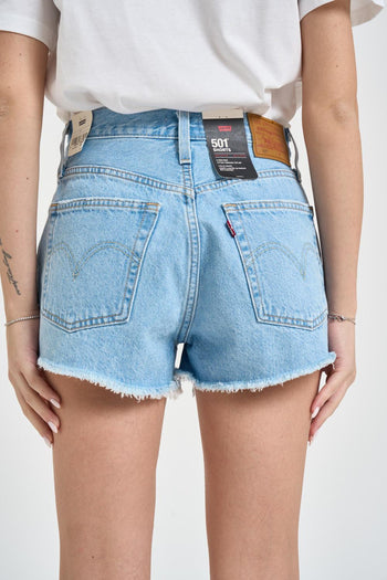 Shorts donna 501 in denim chiaro - 3