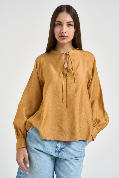 Blusa donna ocra