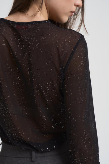 Maglia donna girocollo nera - 4