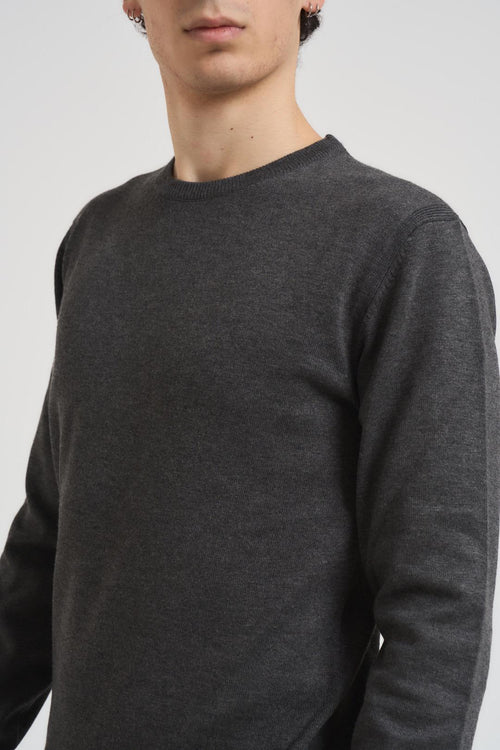 Maglia uomo basic girocollo grigia - 2