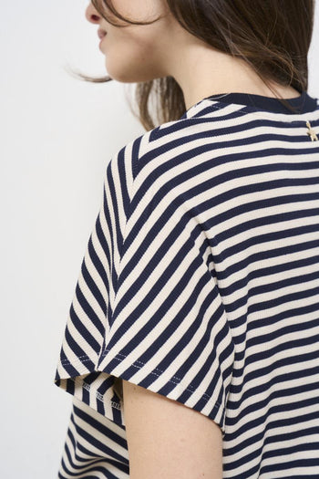 Women's T-shirt blue striped - 5