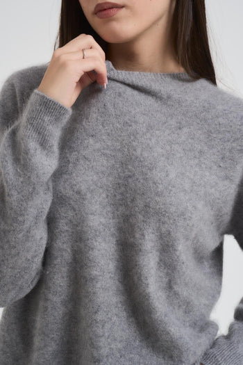 Maglia donna girocollo grigia - 3