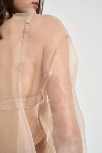 Camicia donna trasparente sabbia - 6