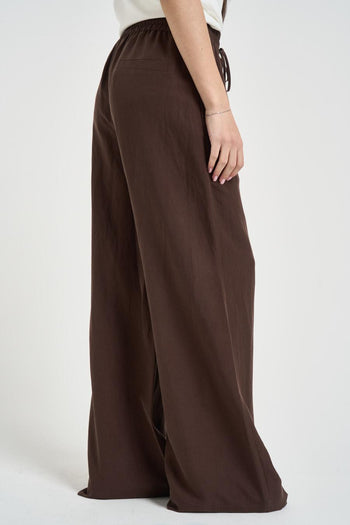 Pantalone donna fluido marrone - 3