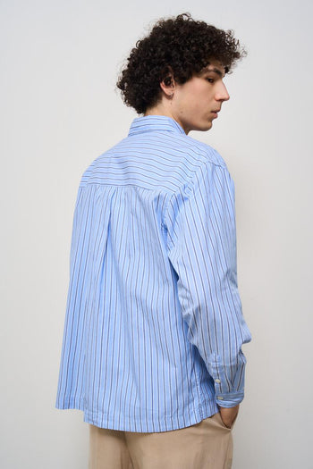 Camicia uomo gessata celeste - 6