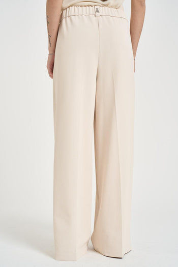 Pantalone donna a palazzo panna - 5