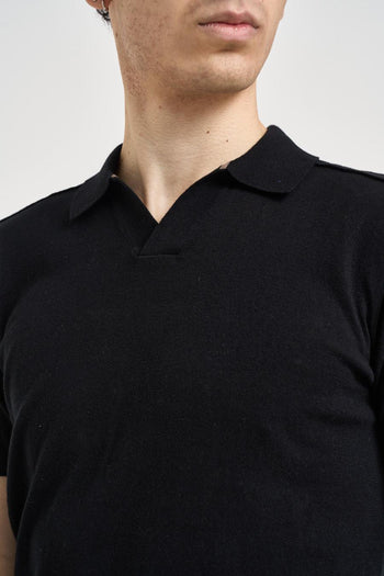 Polo uomo in maglia nera - 3