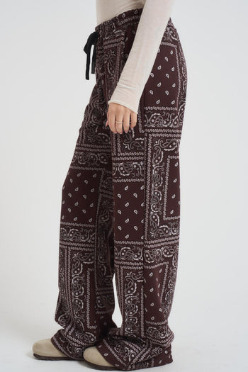 Pantalone donna bandana marrone - 3