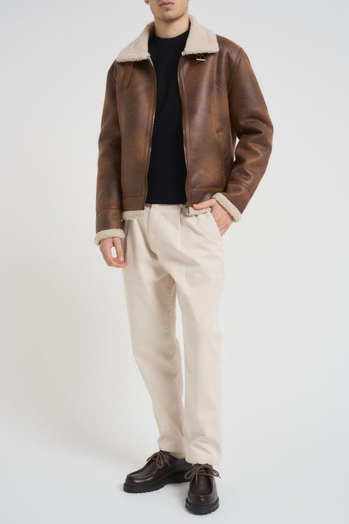 Giubbotto ecomontone uomo marrone