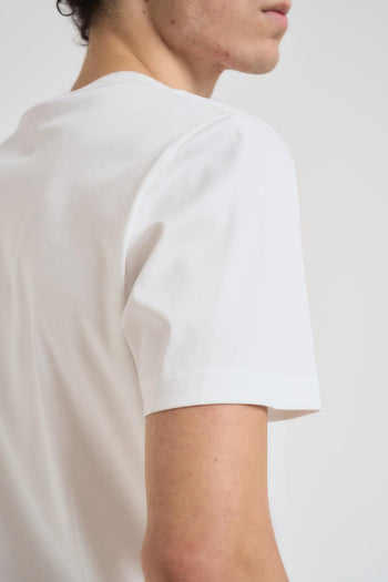 T-shirt uomo girocollo bianca con logo - 4