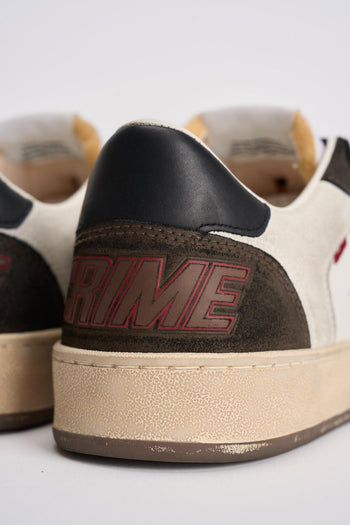 Sneakers uomo bianca e suede testa di moro - 7