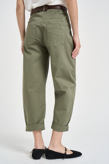 Pantalone donna balloon verde - 3