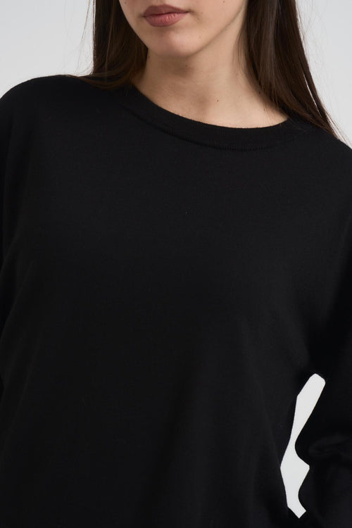 Maglia donna girocollo nera - 2
