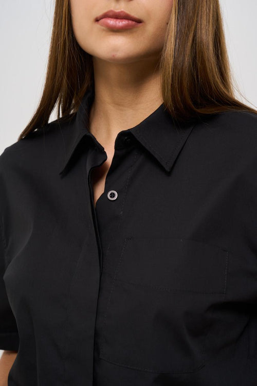 Camicia donna cropped nera - 2