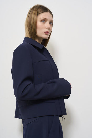 Women's cropped jacket blue - 3