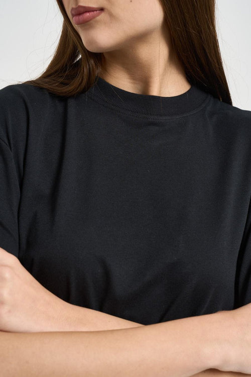 T-shirt donna cropped nera - 2