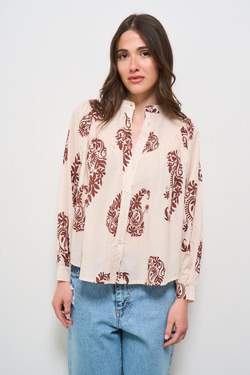 Blusa donna fantasia rosa