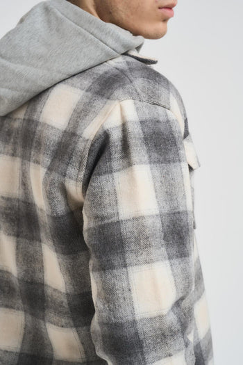 Camicia uomo a quadri grigia - 5