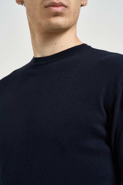 Maglia uomo girocollo blu - 2